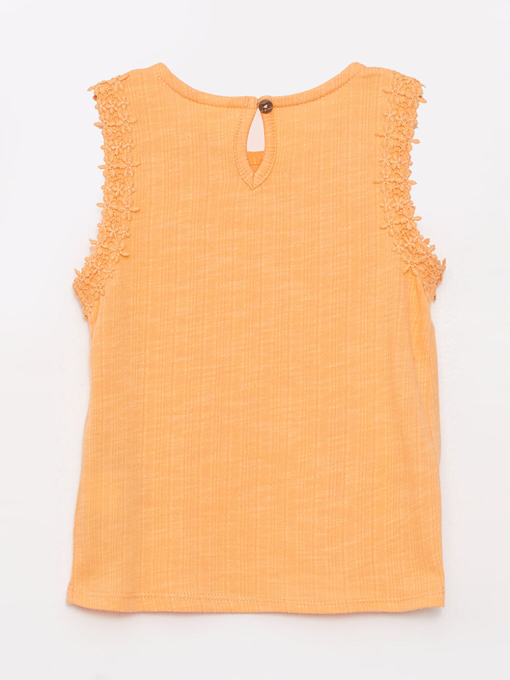 Turuncu Bisiklet Yaka Basic Kız Bebek Atlet-1