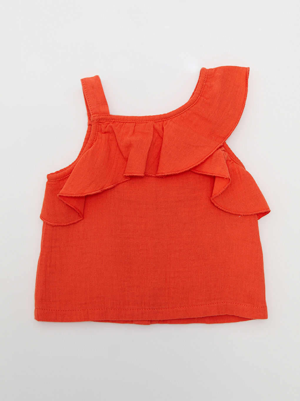 Square Neck Strap Cotton Baby Girl Blouse and Shorts 2-Piece Set-1