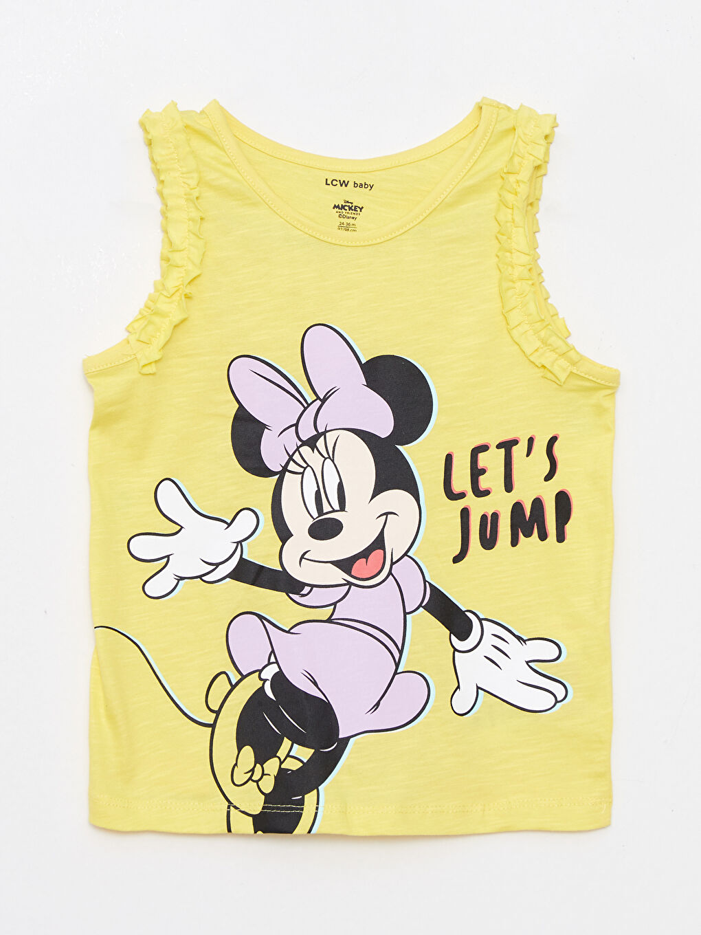 Crew Neck Minnie Mouse Printed Cotton Baby Girl Athlete