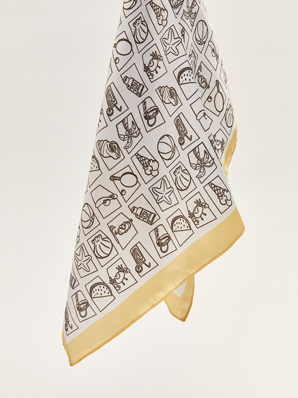 Patterned Women's Satin Bandana-4