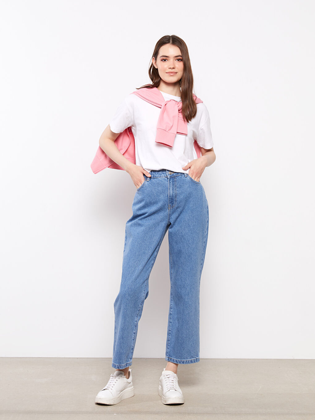 Blugi Drepți cu Potrivire Confortabilă pentru Femei-1