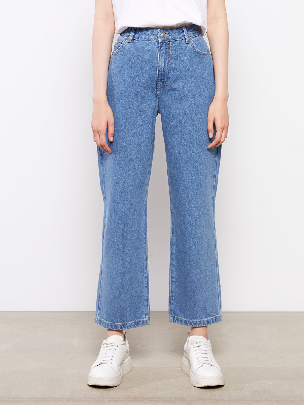 Blugi Drepți cu Potrivire Confortabilă pentru Femei-2