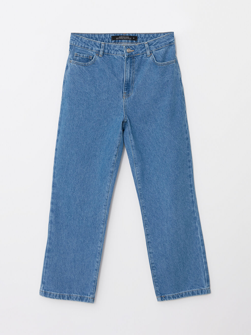 Blugi Drepți cu Potrivire Confortabilă pentru Femei-5