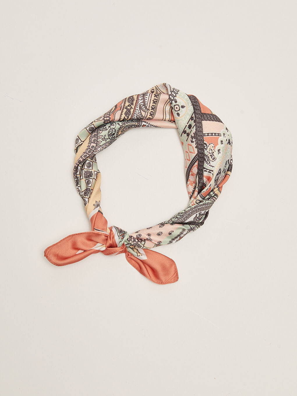 Patterned Women's Satin Bandana-3