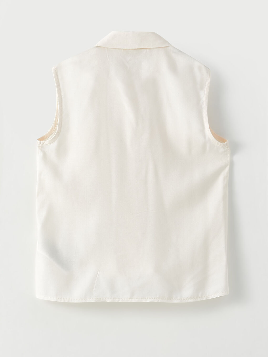 Ekru Basic Viskon Kız Çocuk Gömlek-1