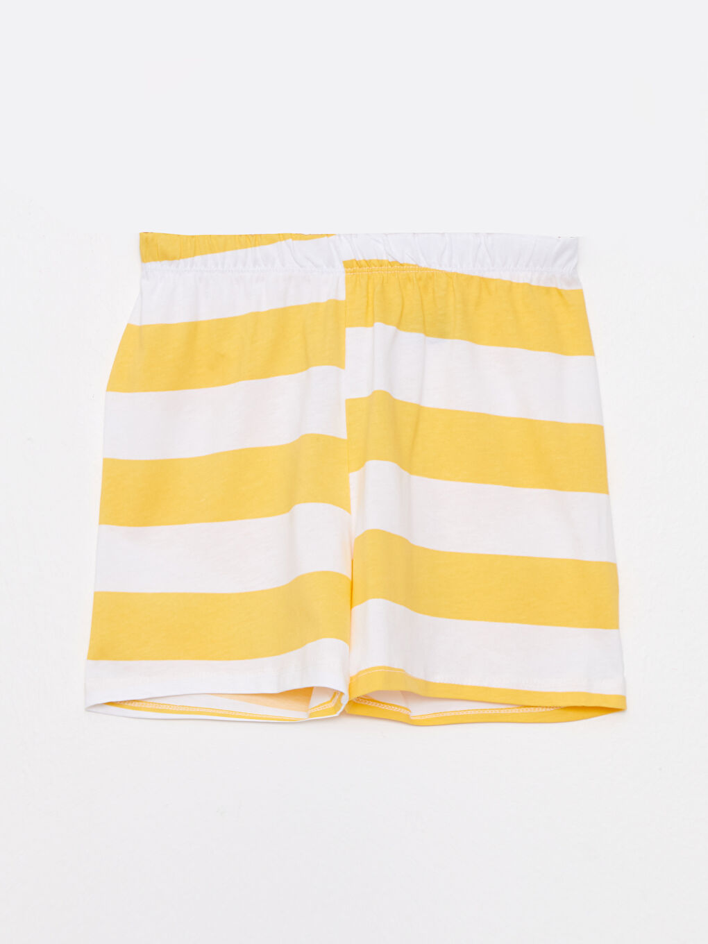 Ekru Bisiklet Yaka Winnie the Pooh Baskılı Kısa Kollu Kız Çocuk Şortlu Pijama Takımı-6