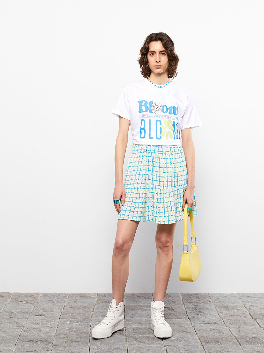 Crew Neck Printed Short Sleeve Cotton Women's T-shirt