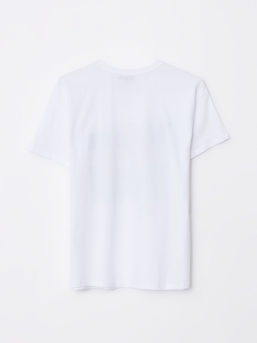 Crew Neck Printed Short Sleeve Cotton Women's T-shirt-6