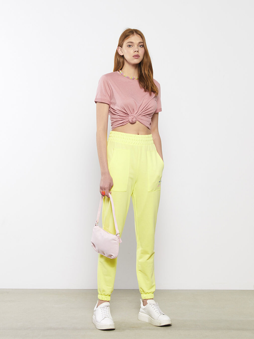 Elasticated Waist Printed Women's Jogger Sweatpants-1