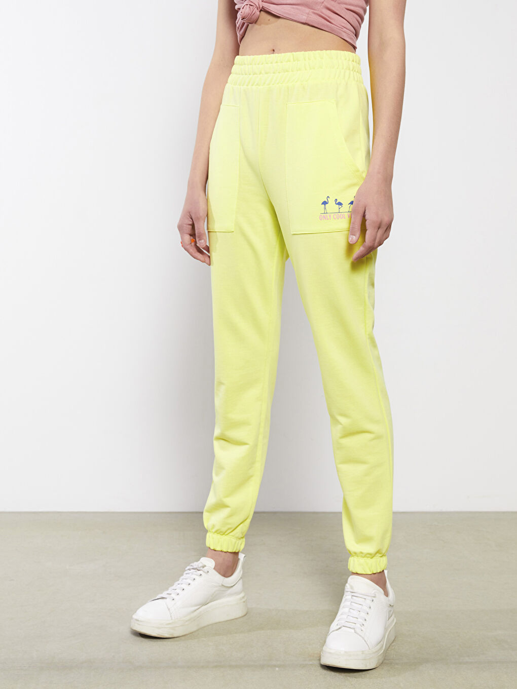 Elasticated Waist Printed Women's Jogger Sweatpants-2