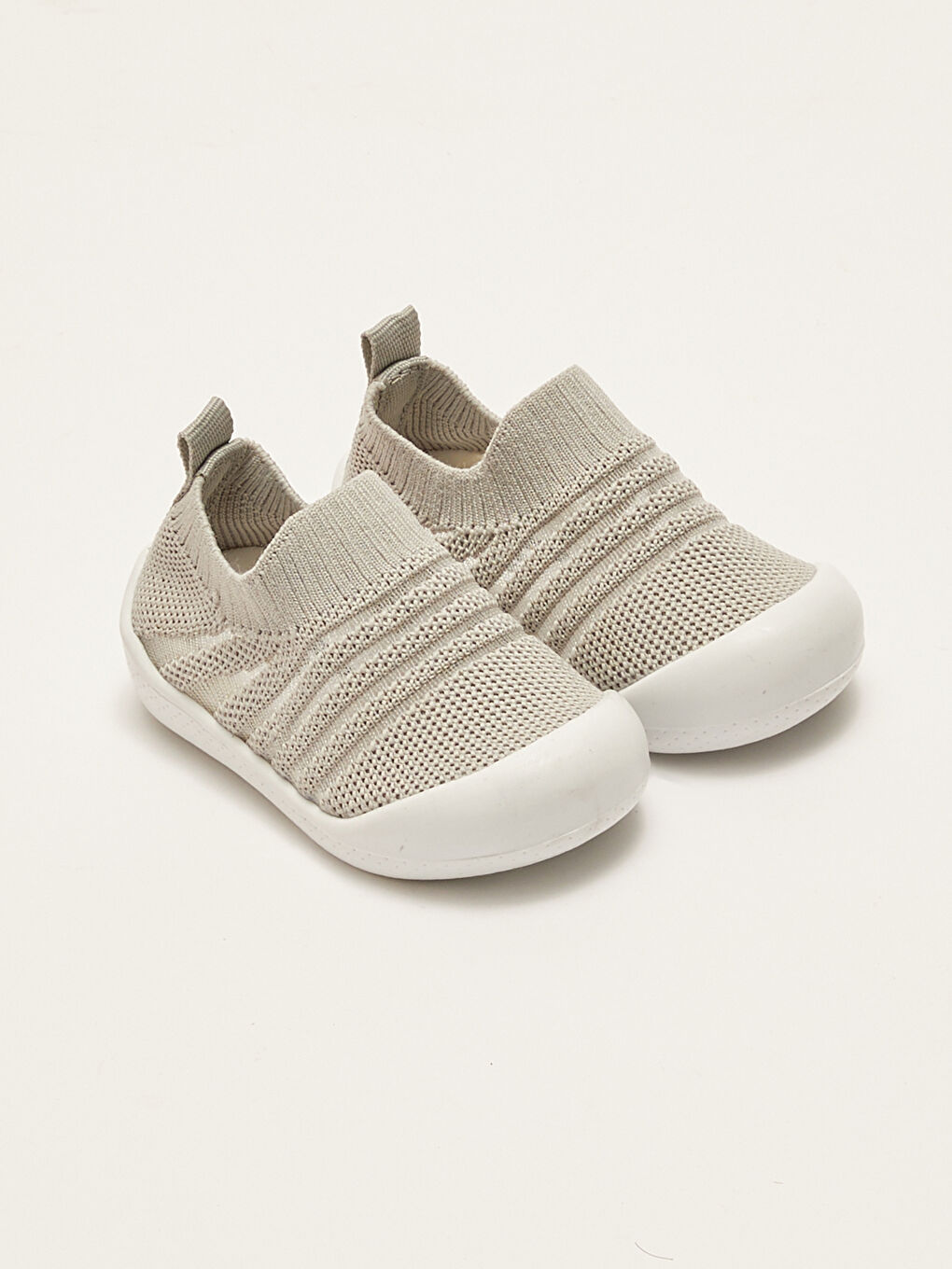 Gri File Detaylı Kız Bebek İlk Adım Ayakkabısı