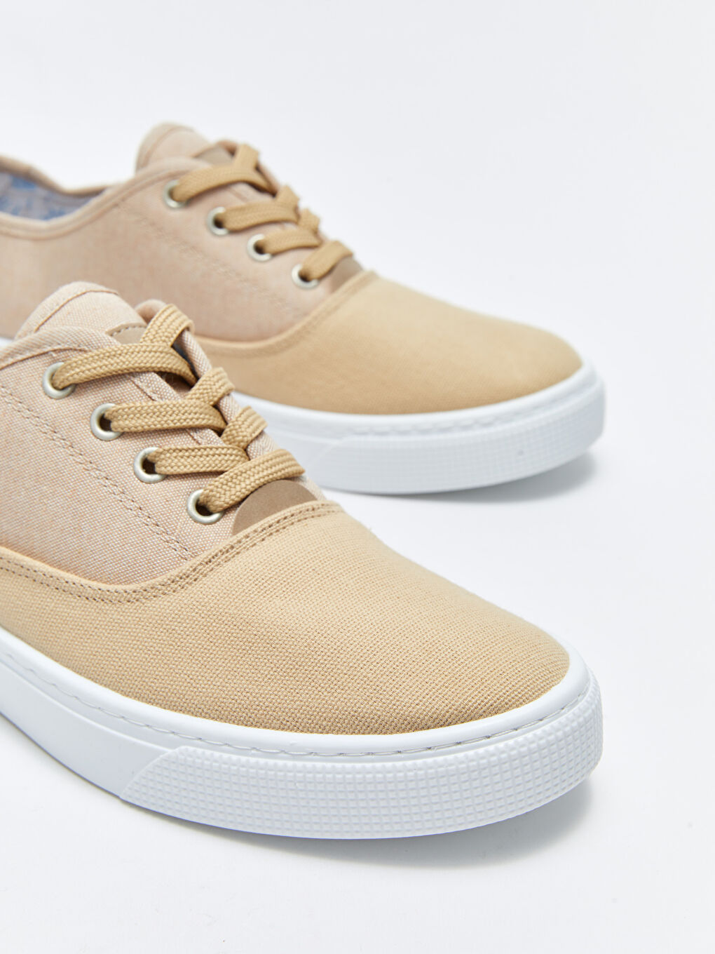 Bej Bağcıklı Erkek Spor Ayakkabı-2