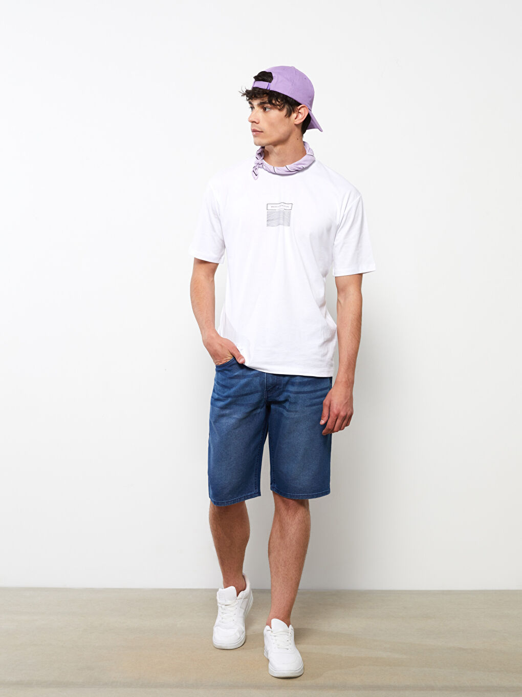 Standard Fit Men's Denim Shorts -S2KF43Z8-309