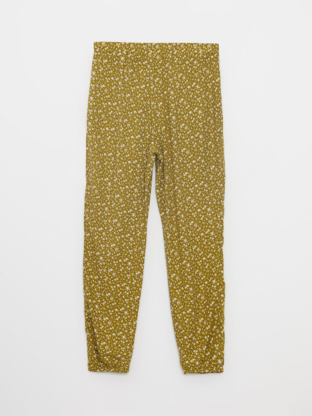 Брюки-джоггеры для девочек из вискозы с принтом на эластичной талии-1