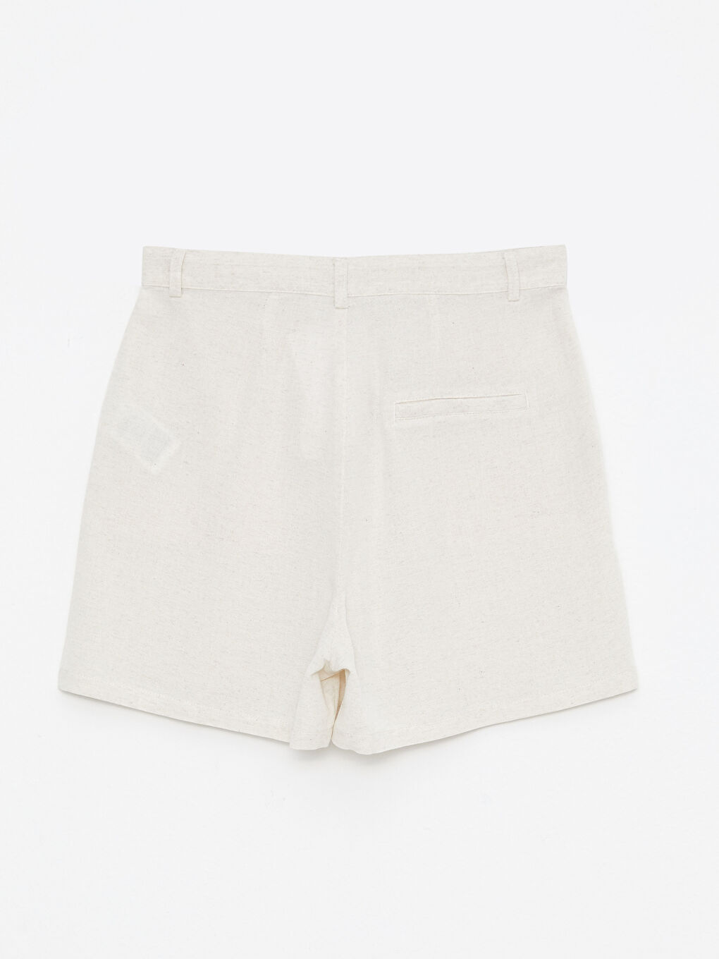 Bej Standart Fit Düz Cep Detaylı Kadın Şort-7