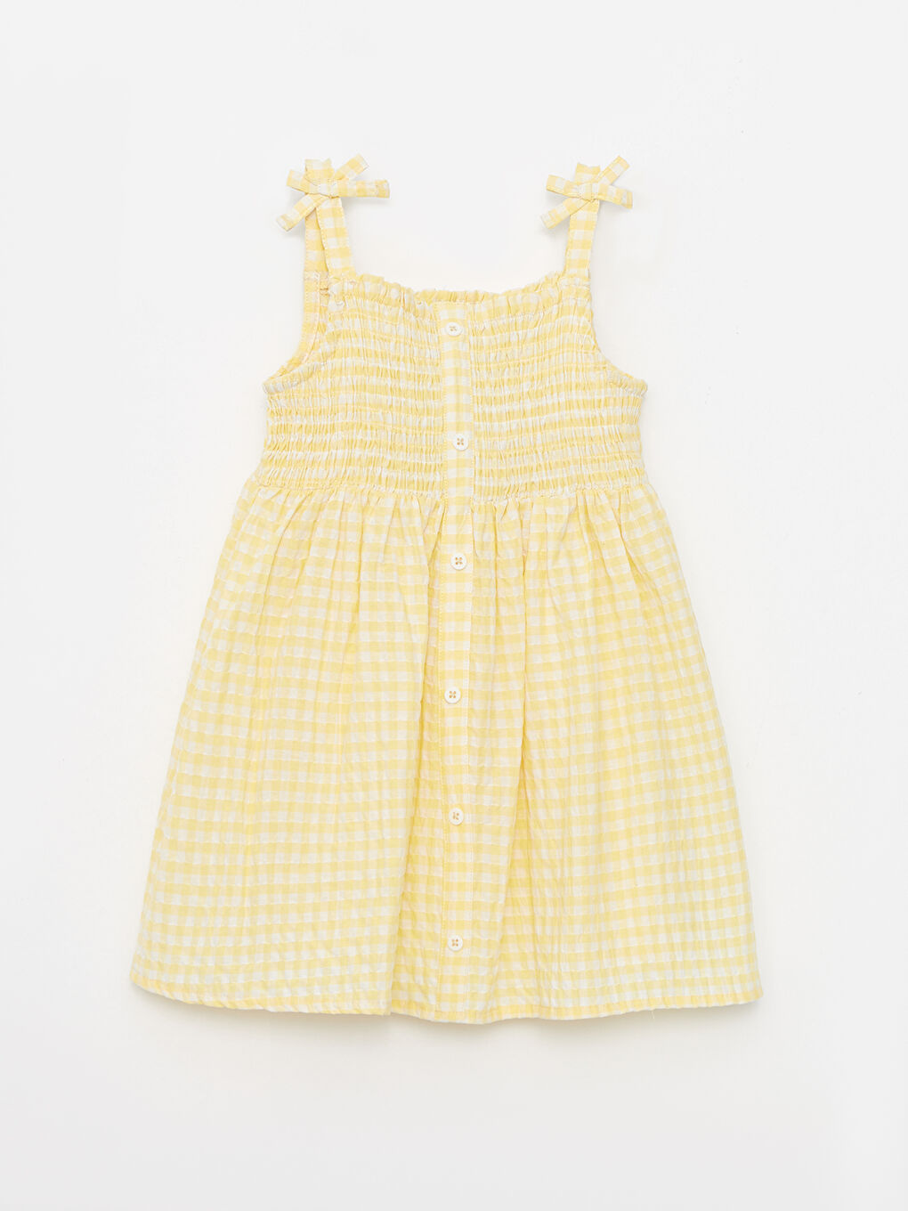 Robe Bébé Fille à Encolure Carrée et Bretelles-1
