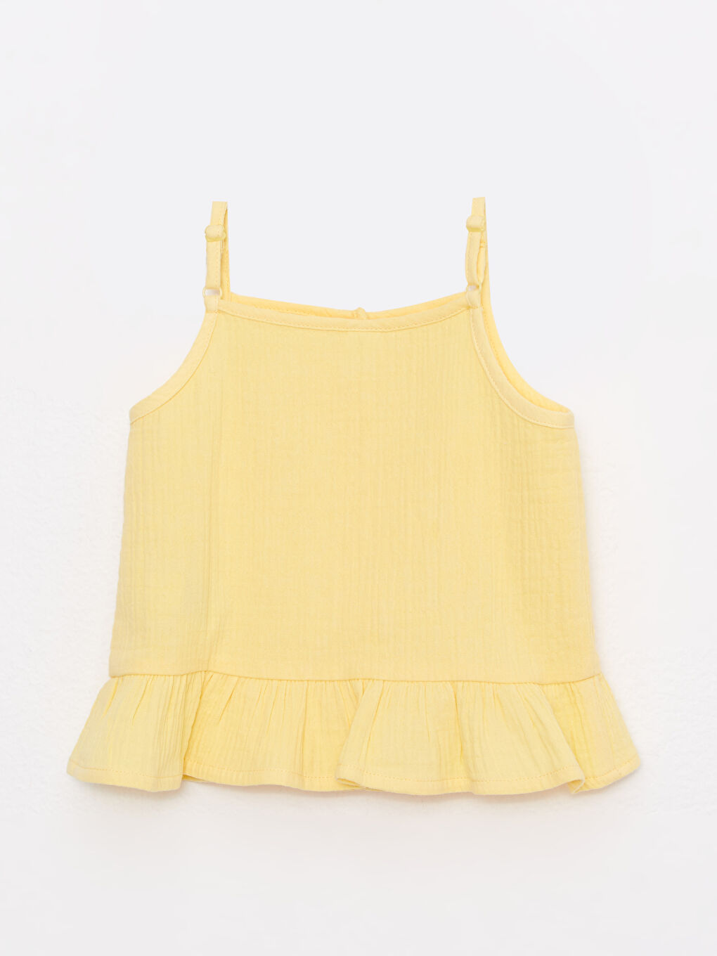 LCW baby Square Collar Suspended Basic Cotton Baby Girl Shirt -S2KG01Z1-FRN