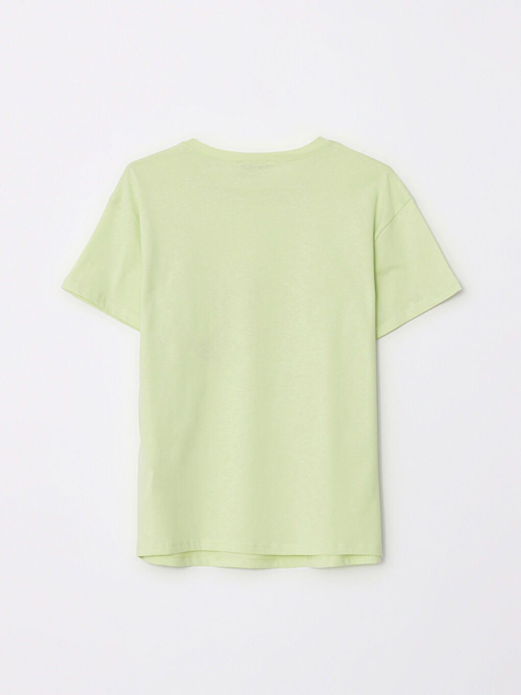 Crew Neck Printed Short Sleeve Cotton Women's T-shirt-5