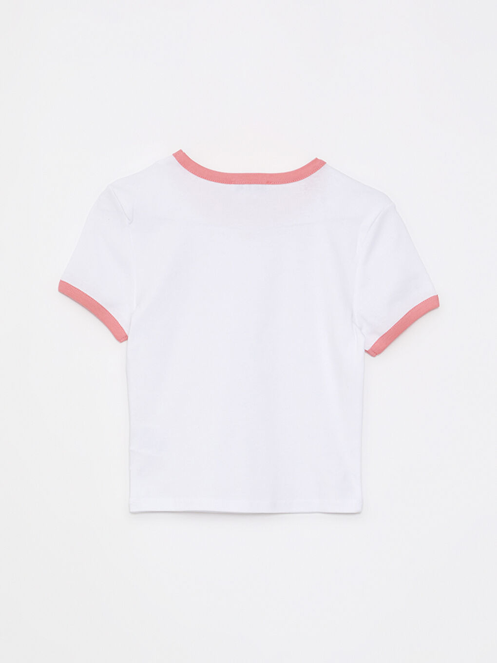 LCW Vision Crew Neck Printed Short Sleeve Women's Crop Top -S2KG85Z8-R9K