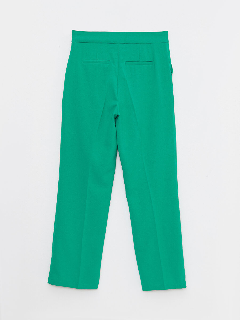 Yeşil Rahat Kalıp Düz Cep Detaylı Kadın Pantolon-6