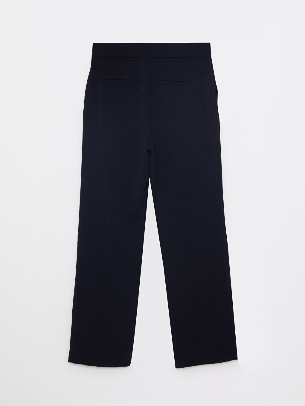 Siyah Rahat Kalıp Düz Cep Detaylı Kadın Pantolon-6