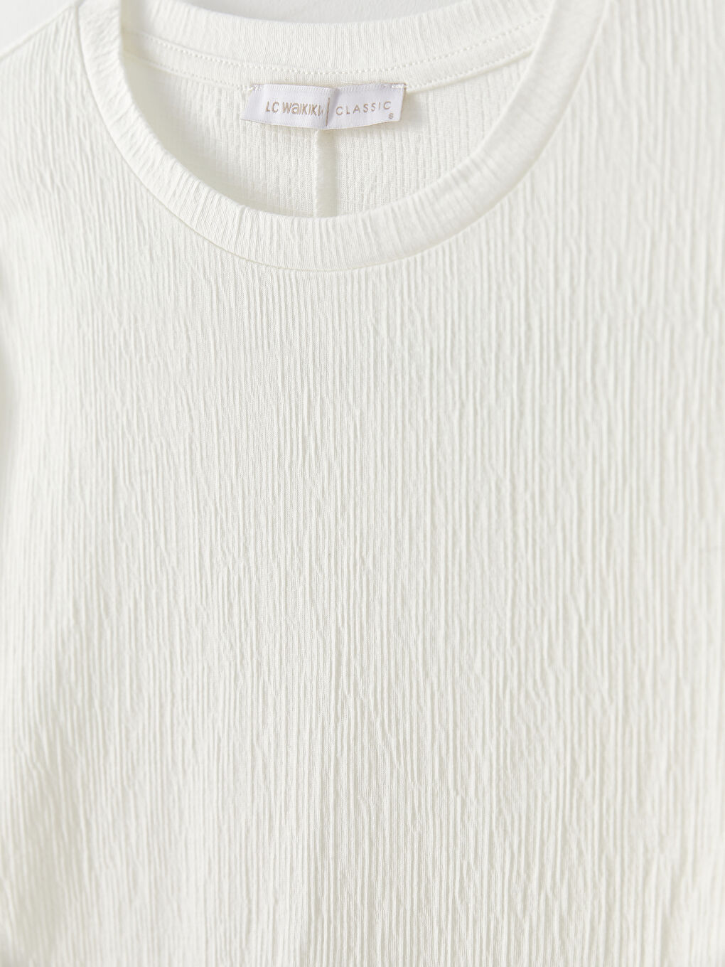 Crew Neck Plain Long Sleeve Women's Tunic-7