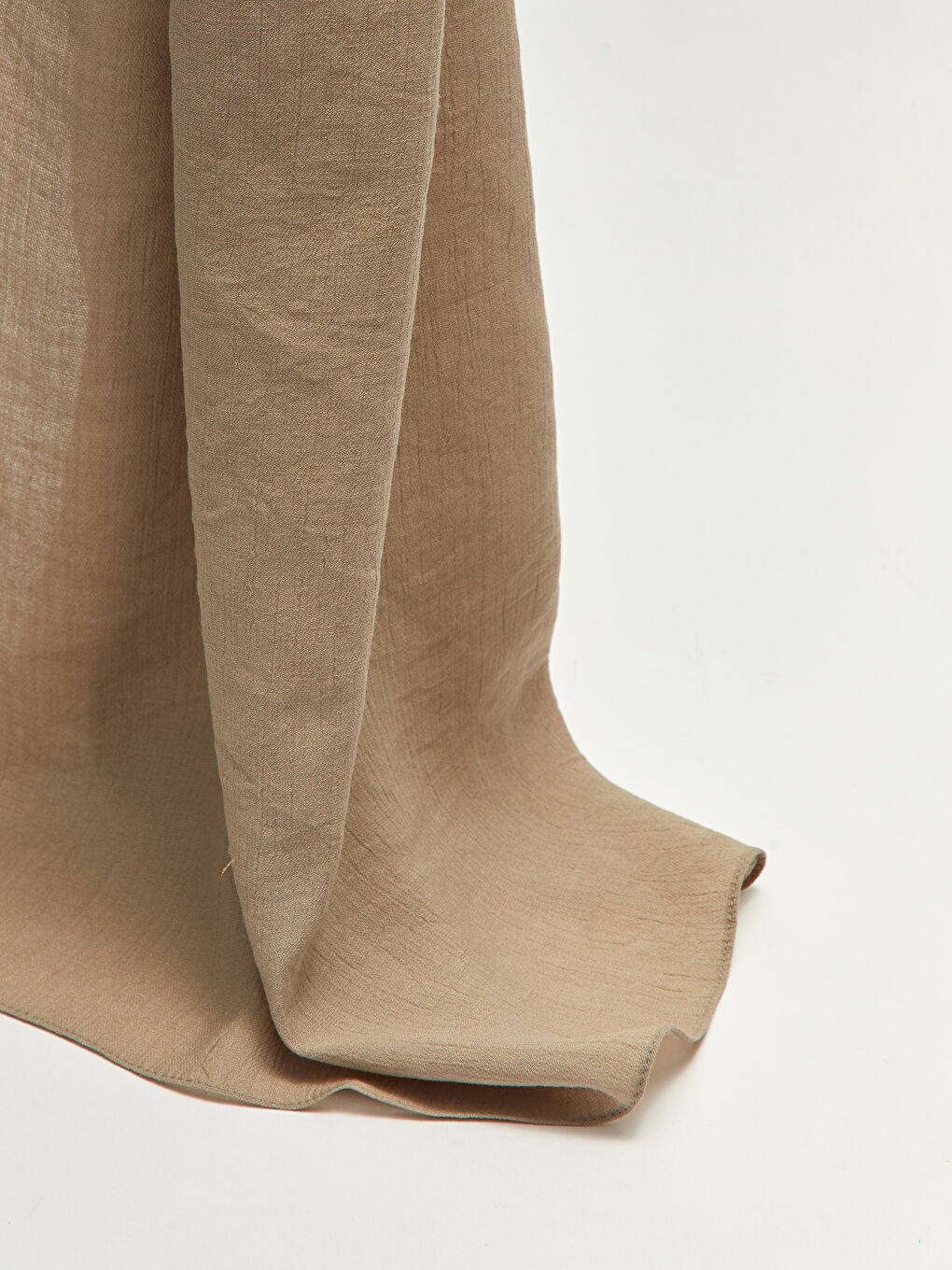 Bej Kadın Düz Eşarp-3