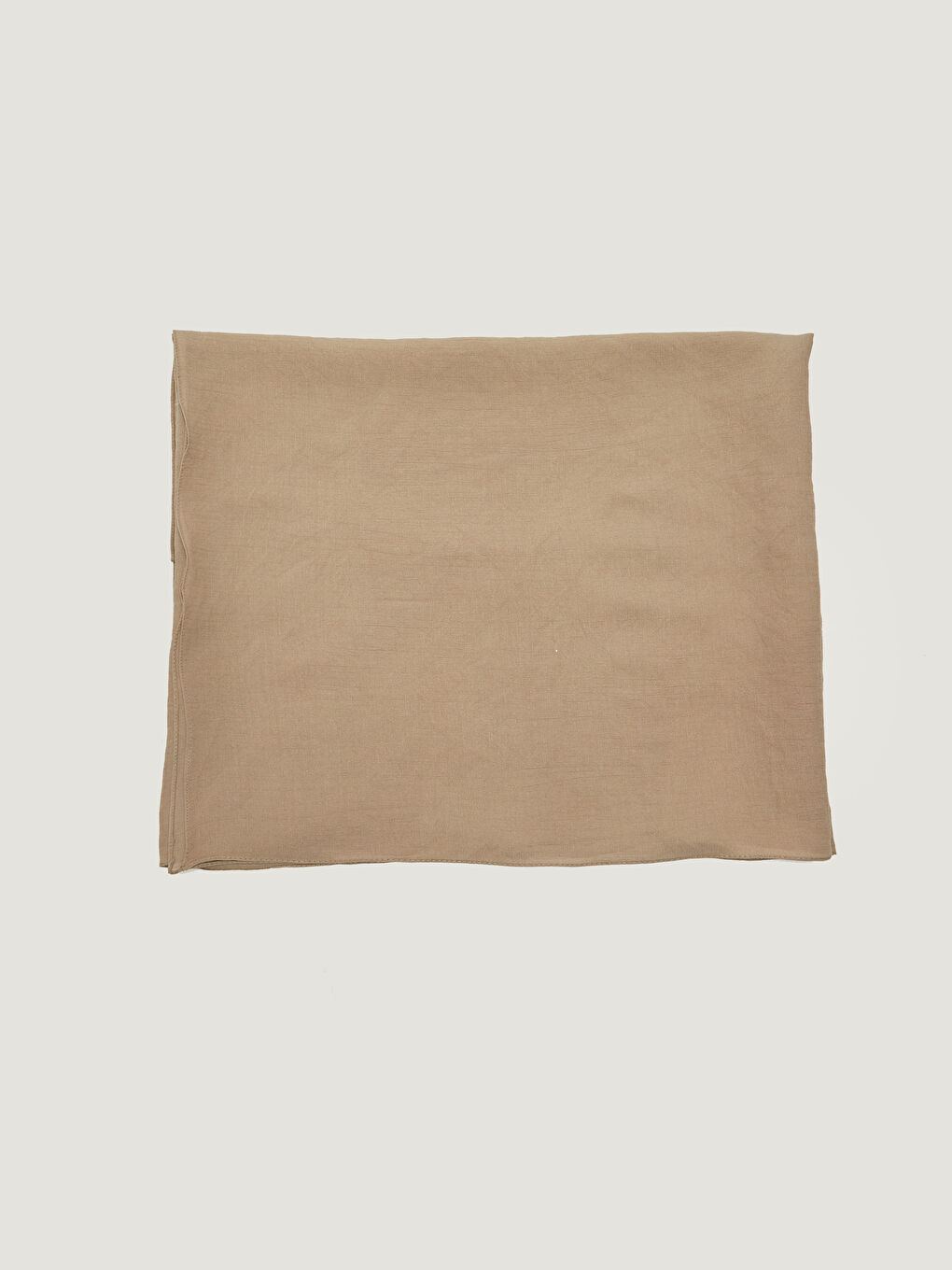 Bej Kadın Düz Eşarp-4