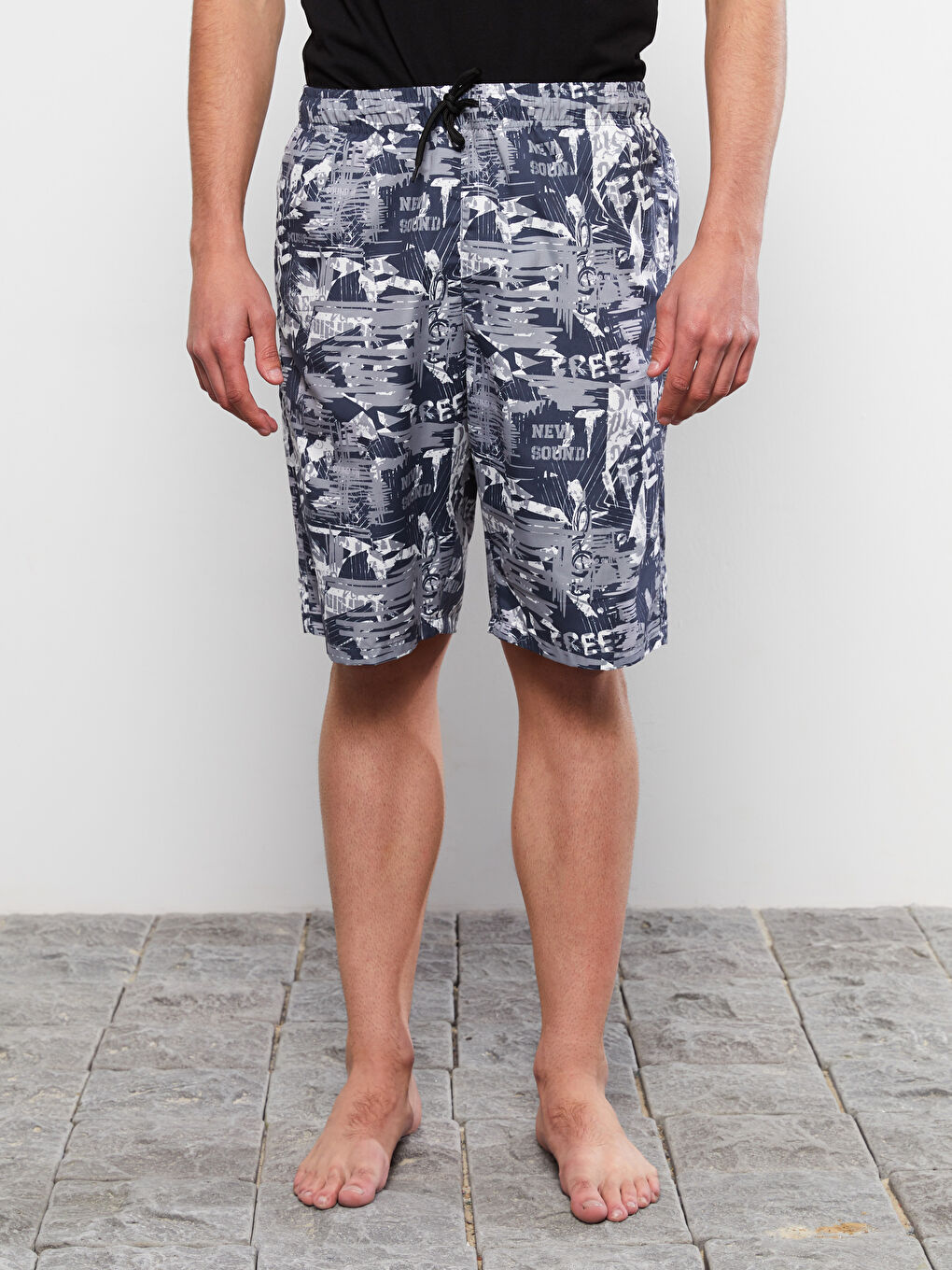 Men's Long Patterned Swim Shorts -S2KH35Z8-LU8