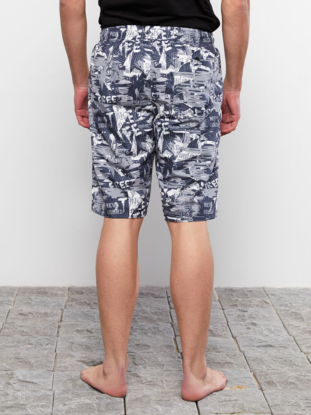 Men's Long Patterned Swim Shorts -S2KH35Z8-LU8