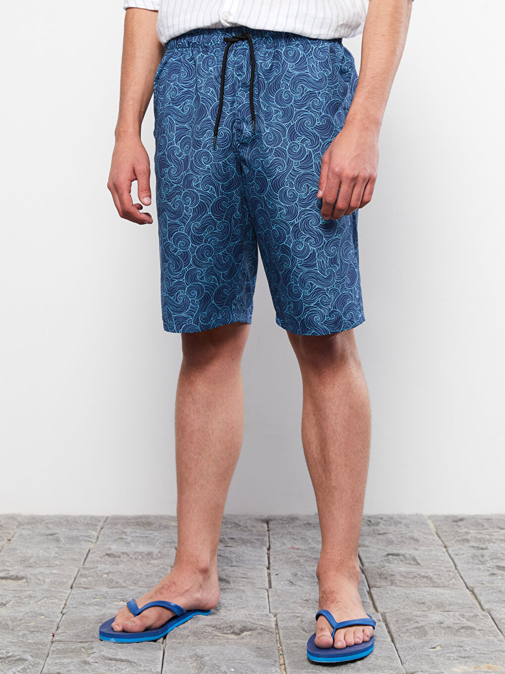 Muški dugi šorts za kupanje sa uzorkom-3