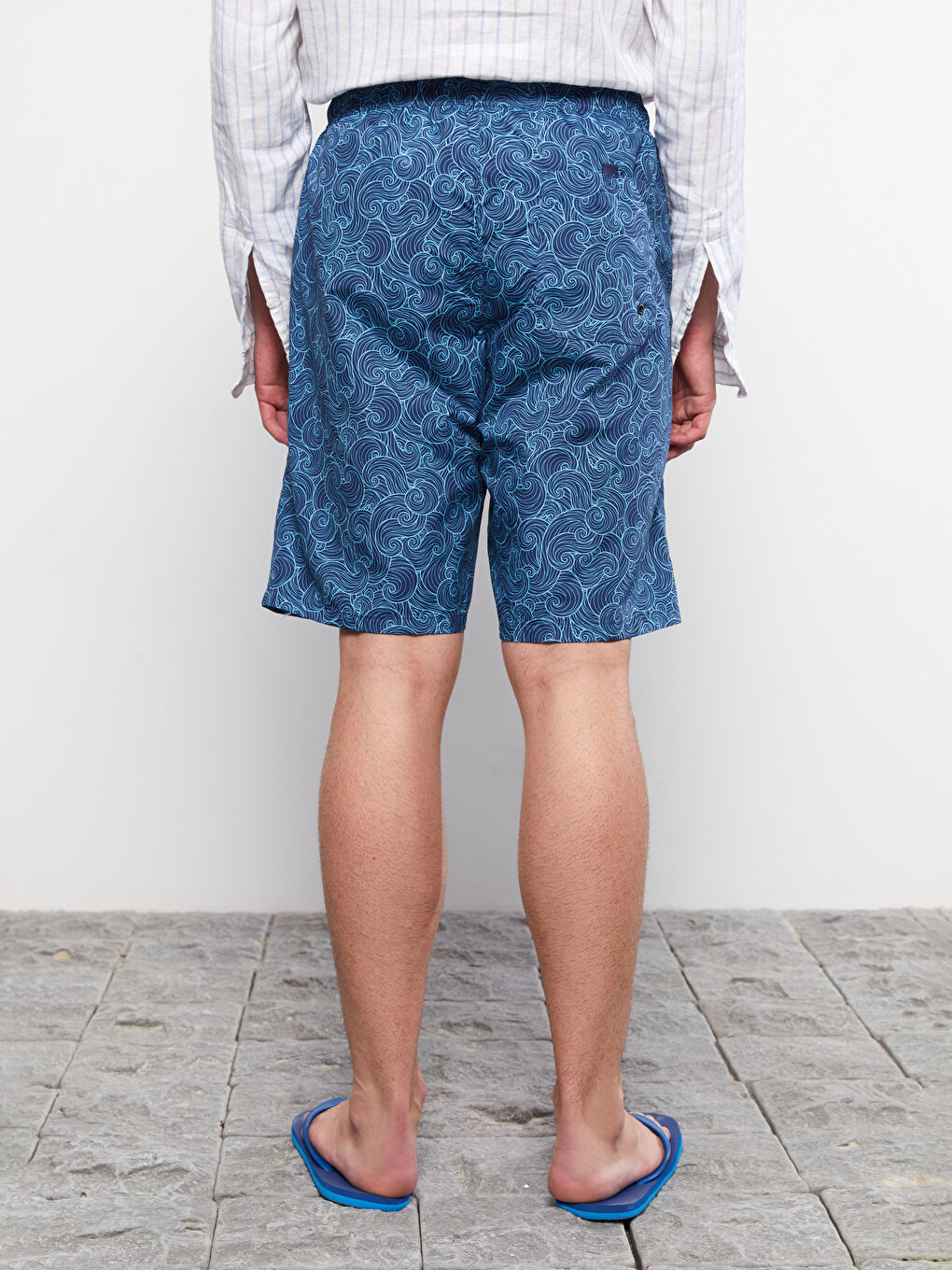 Muški dugi šorts za kupanje sa uzorkom-4