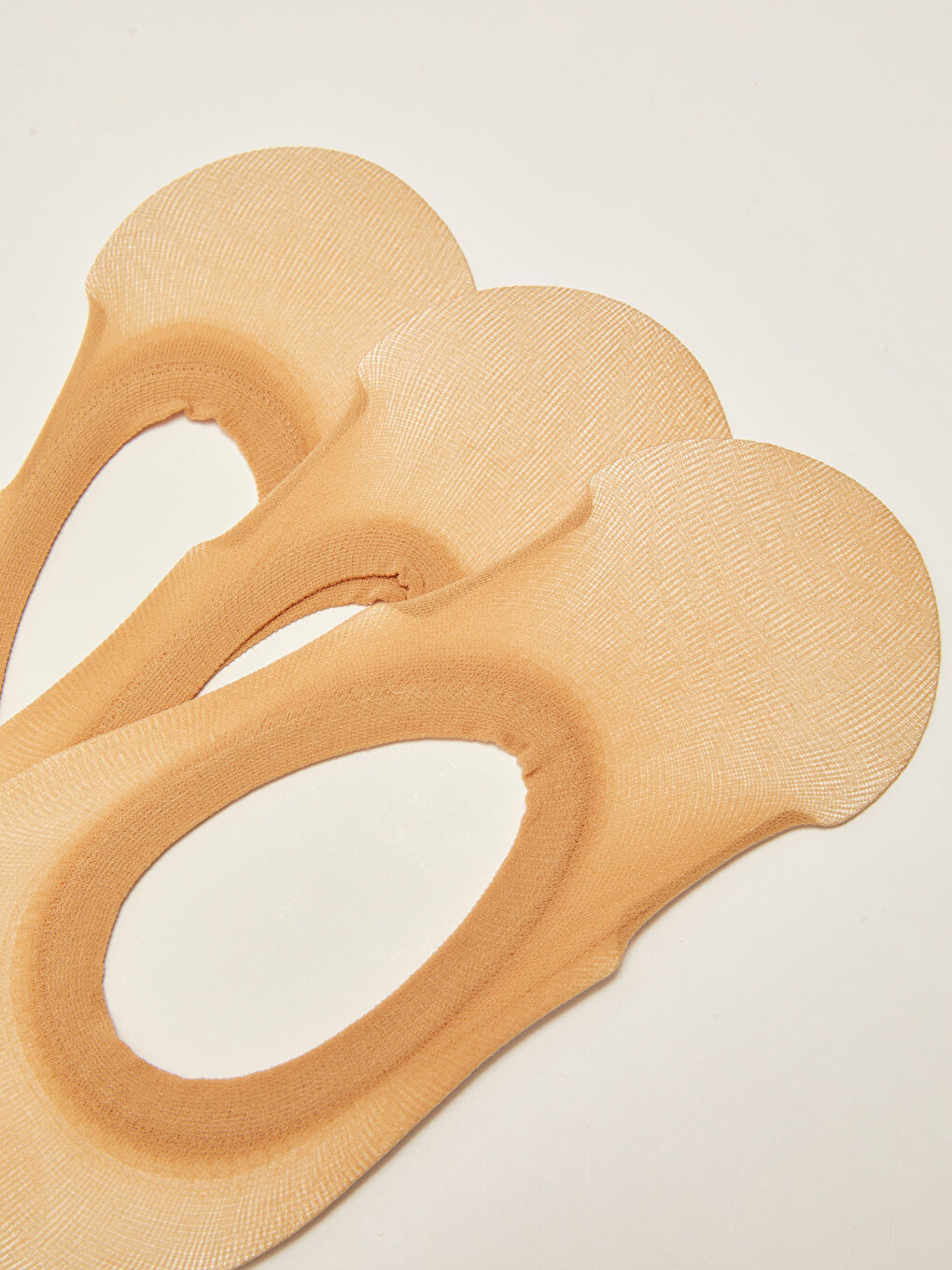 Bej Kadın Düz Babet Çorap 3'lü-2