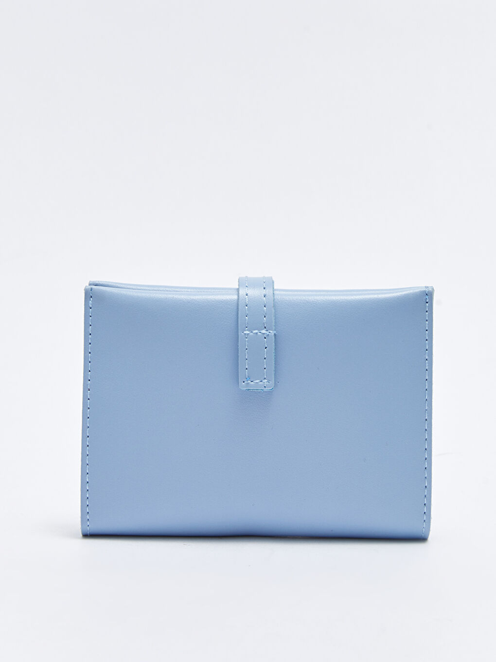 Mavi Deri Görünümlü Kadın Cüzdan-2