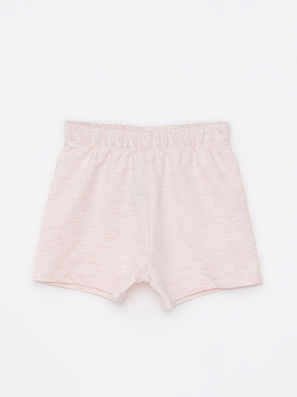 Pembe Beli Lastikli Basic Kız Bebek Şort