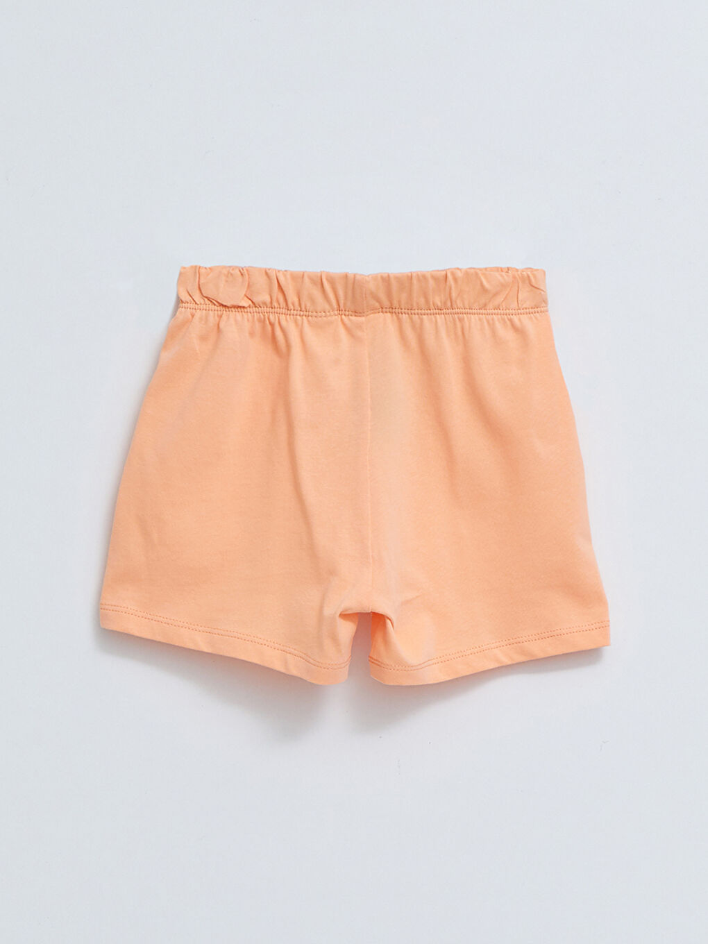 ელასტიკური წელის საბაზისო ბამბის შორტები გოგონებისთვის-1