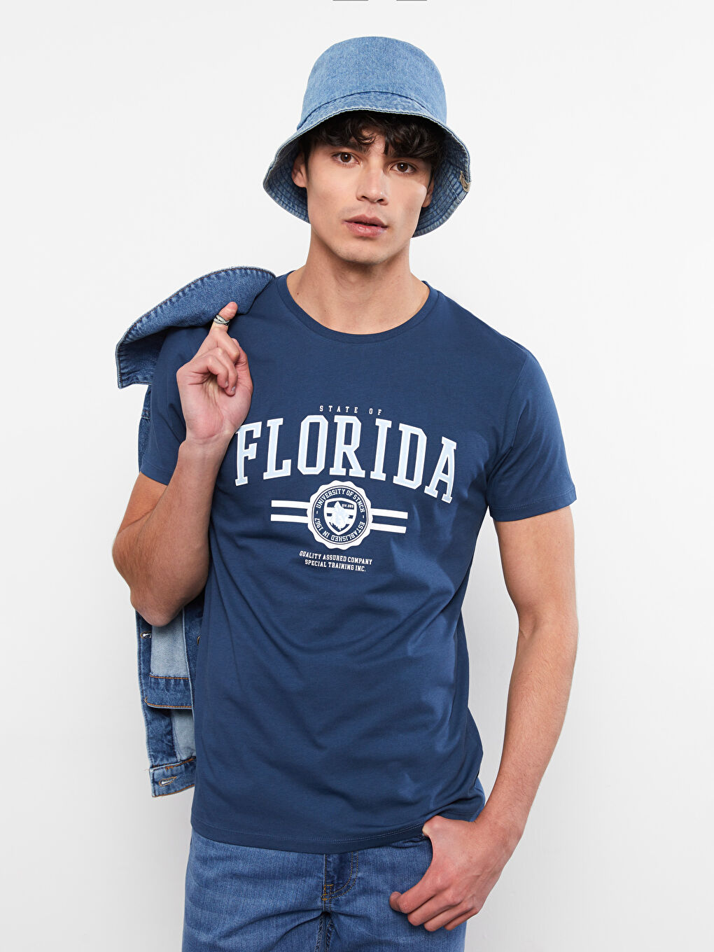 Футболка Мужская с Круглым Вырезом, Коротким Рукавом, С Принтом, Из Гребенного Хлопка