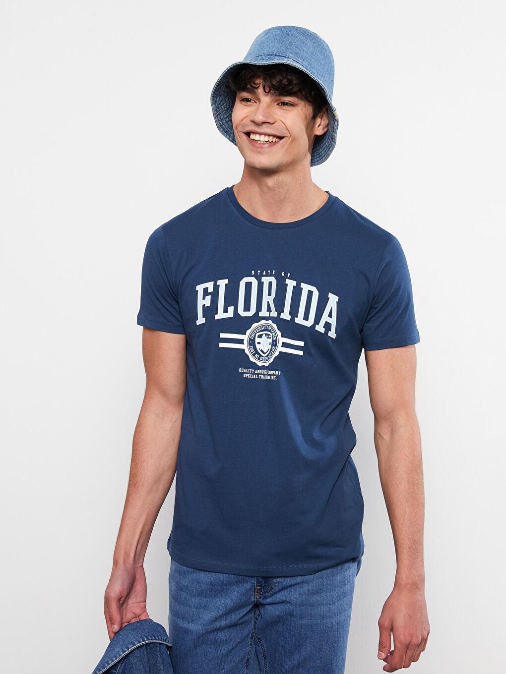 Футболка Мужская с Круглым Вырезом, Коротким Рукавом, С Принтом, Из Гребенного Хлопка-1