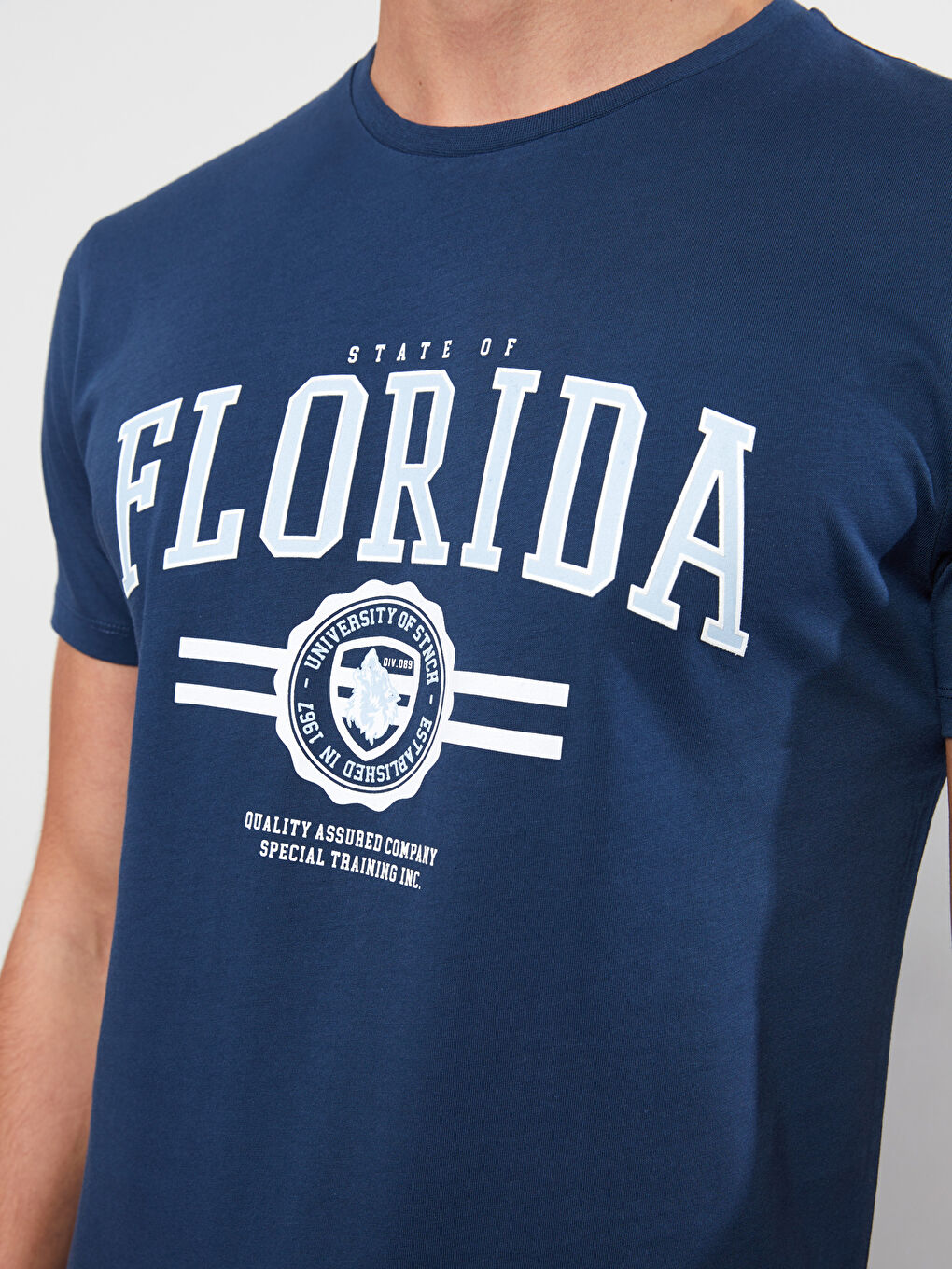 Футболка Мужская с Круглым Вырезом, Коротким Рукавом, С Принтом, Из Гребенного Хлопка-2