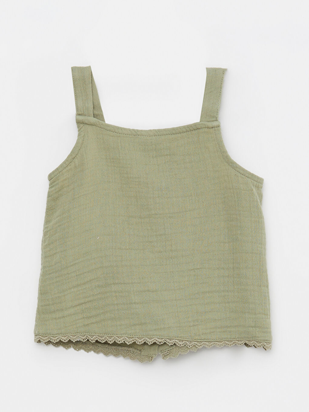 Шаршы жағалы баулы мақтадан жасалған қыз балаға арналған блузка-1