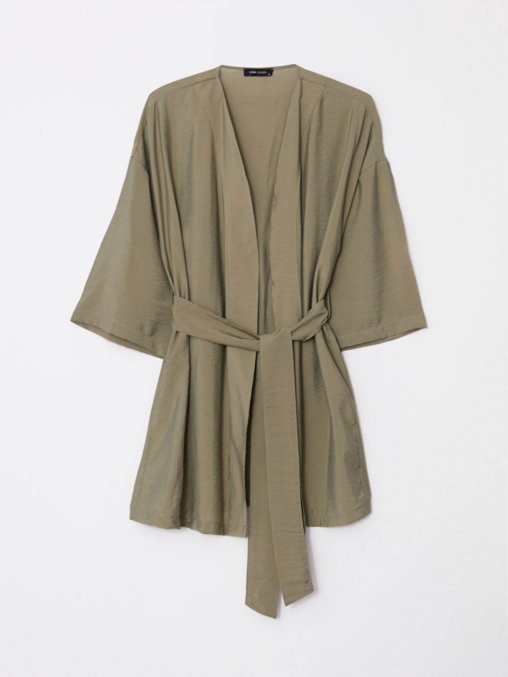 Yeşil Şal Yaka Kadın Kimono-5