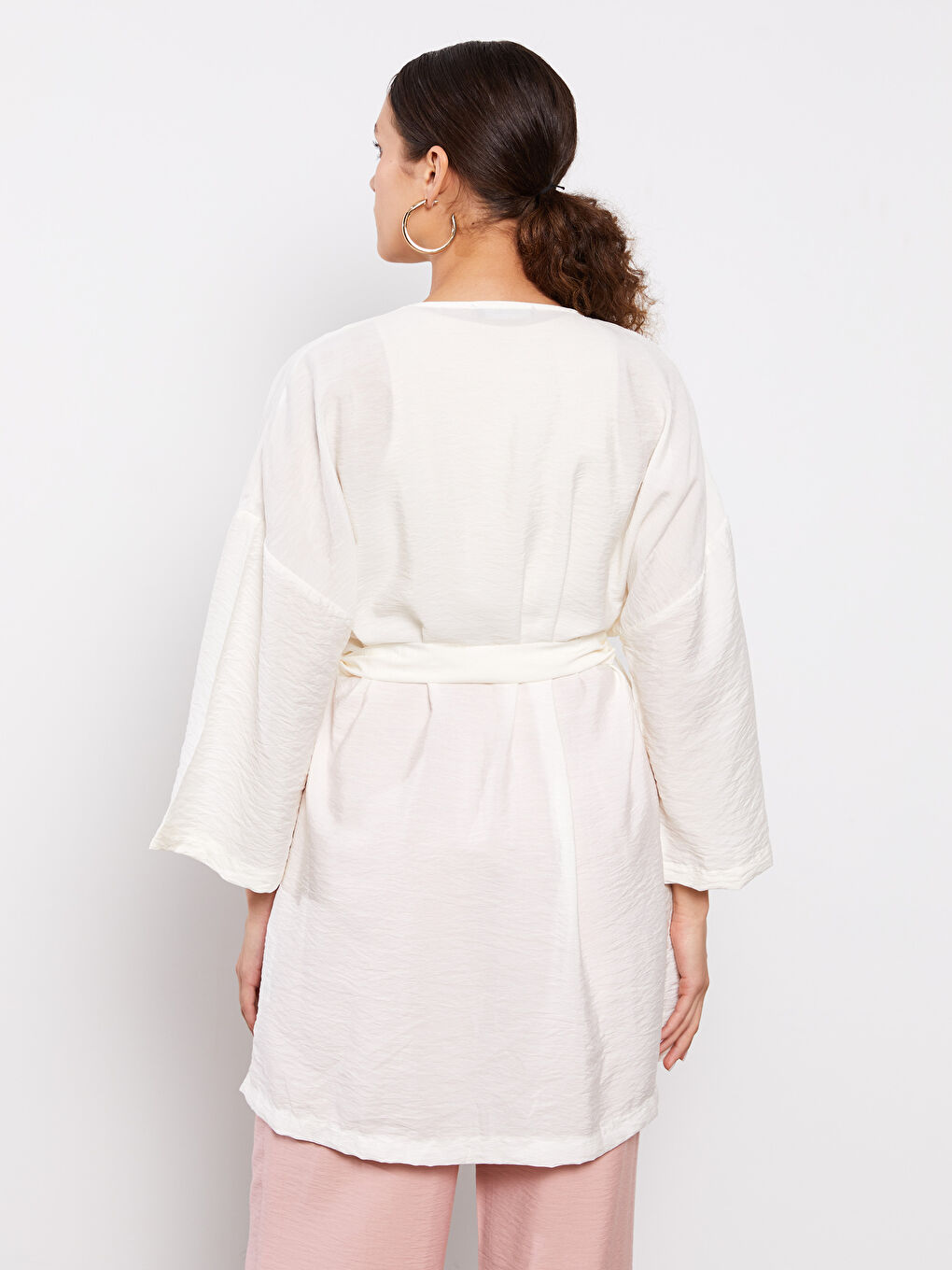 LCW Vision Ekru Şal Yaka Kadın Kimono - 4