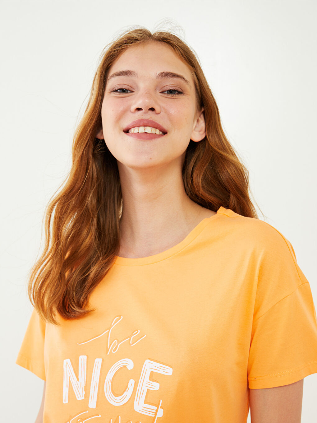 Pembe Bisiklet Yaka Baskılı Kısa Kollu Pamuklu Kadın Pijama Takımı-2