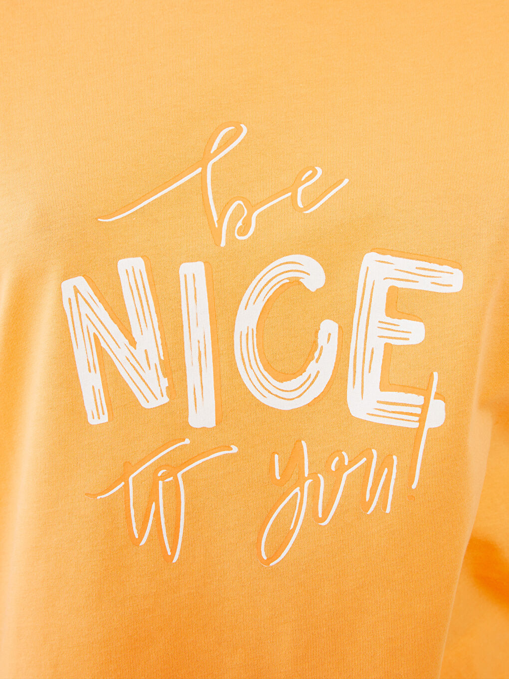 Pembe Bisiklet Yaka Baskılı Kısa Kollu Pamuklu Kadın Pijama Takımı-3