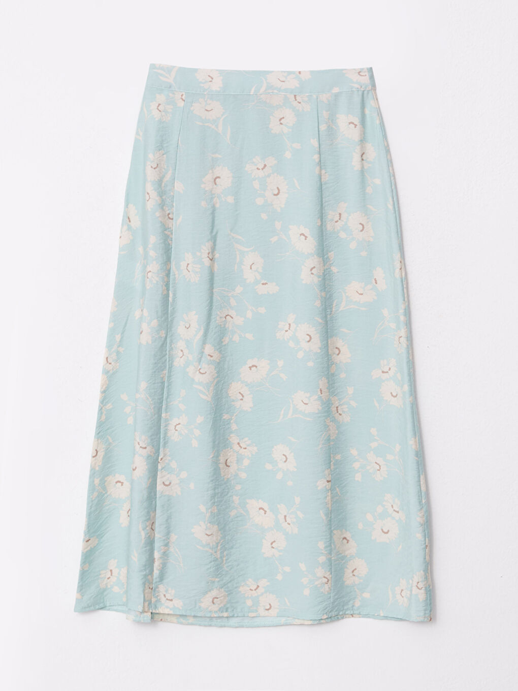 Fustă A-Line pentru Femei cu Talie cu Fermoar Floral-6