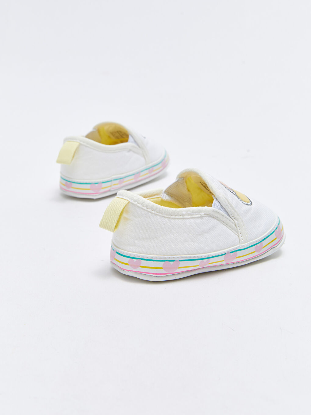 Ekru Nakışlı Kız Bebek Yürüme Öncesi Ayakkabı-4