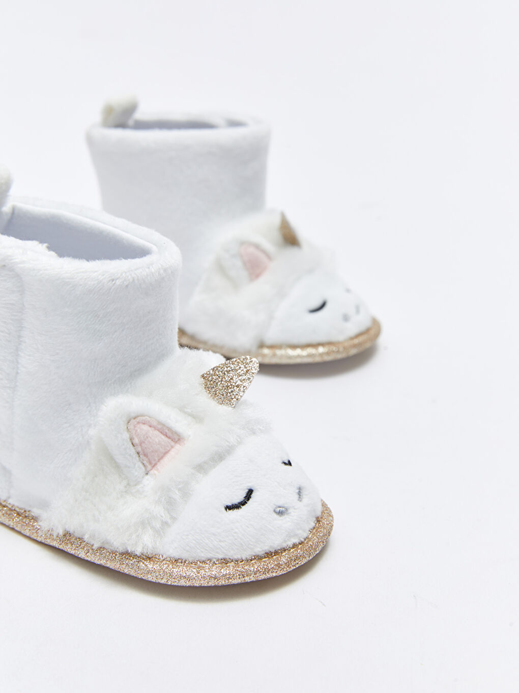 Ekru Nakışlı Kız Bebek Yürüme Öncesi Ayakkabı-6