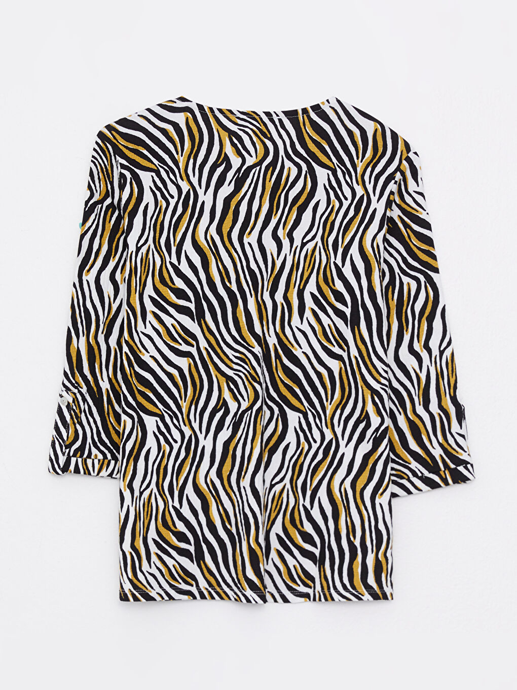 Tie Neck Patterned Women's T-Shirt-6