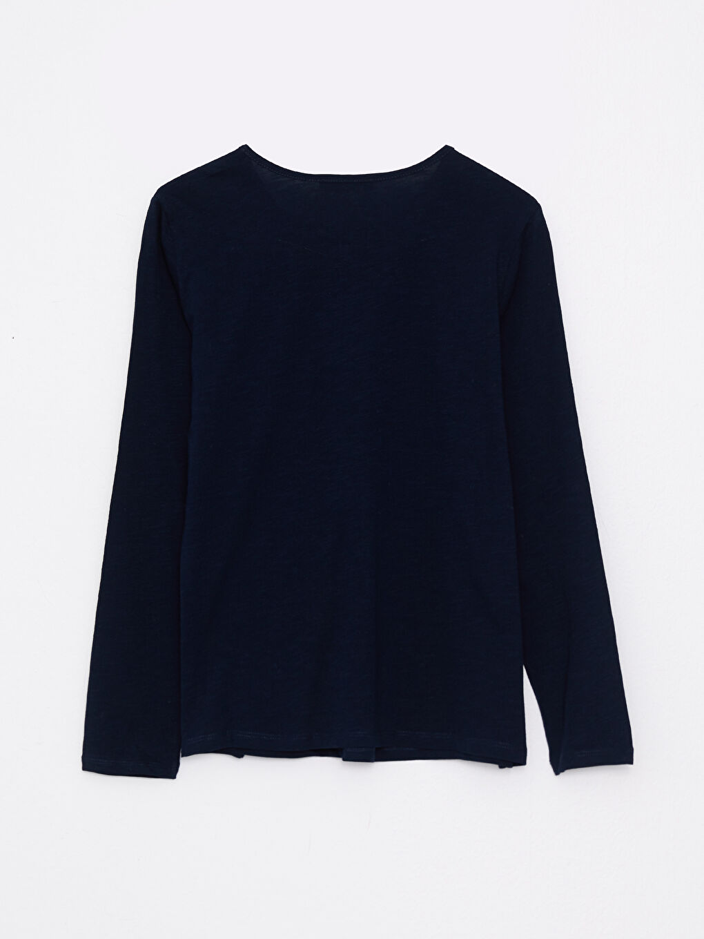 Crew Neck Regular Long Sleeve Cotton Women's T-shirt-6