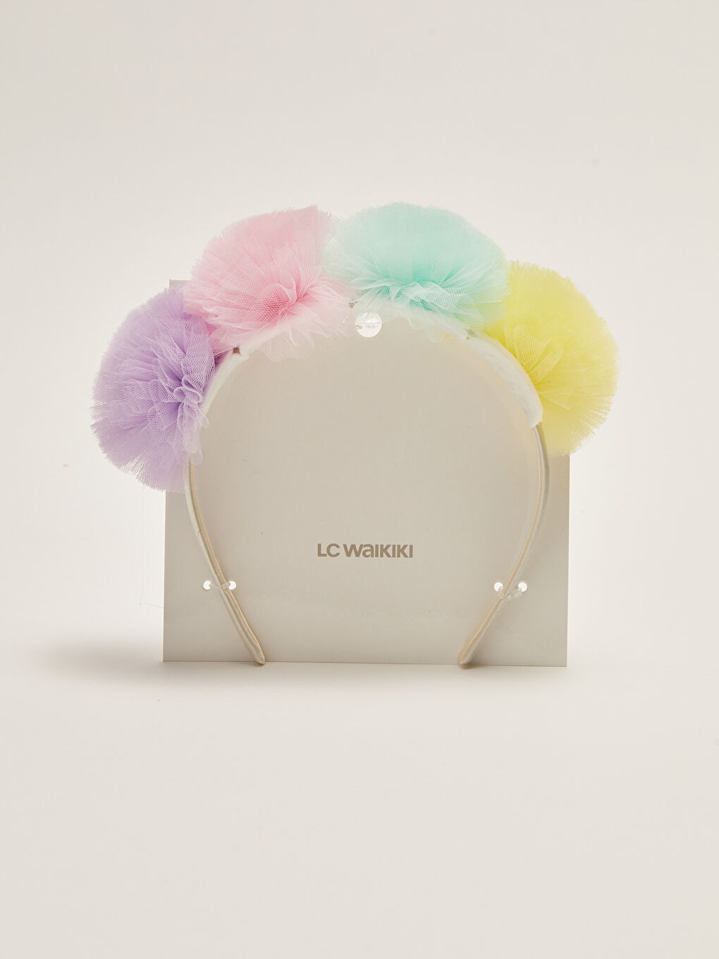 Karışık Tül Ponponlu Kız Çocuk Taç